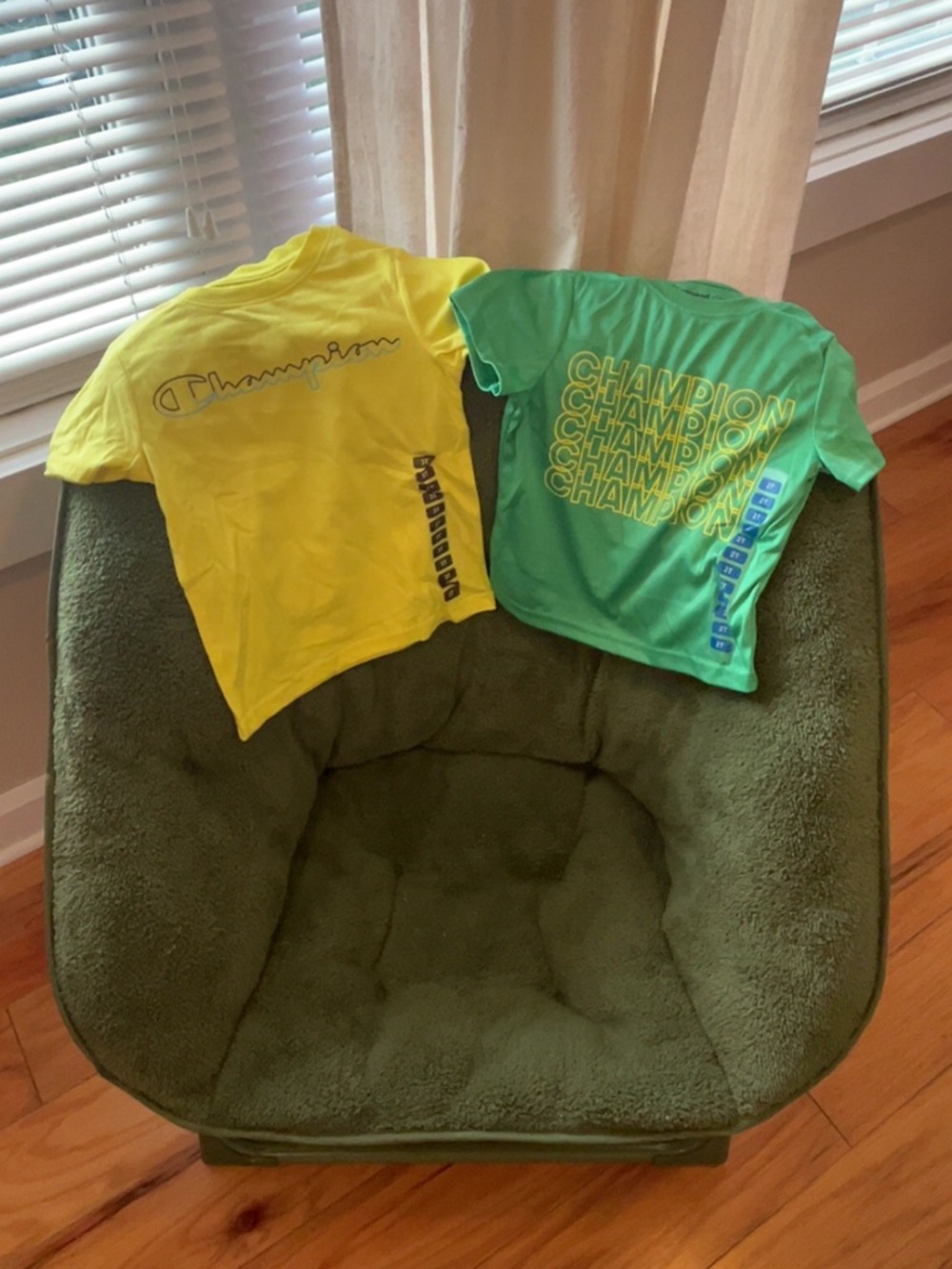 Champion Yellow & Green Graphic Tee Duo